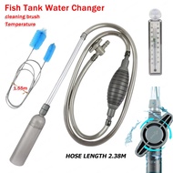 Fish Tank Water Changer With Filter Nozzle Handheld Manual Aquarium Gravel Cleaner Aquarium Thermome