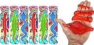 JA-RU Giant Sticky Snake Stretchy Snap Smak Toys (6 Pack) Prank Squishy Sticky Snake Party Favors Birthday Toy Supplies For Kids, Pinata Filler, Bulk Toys, Stocking Stuffers, Goody Bags. 430-6A