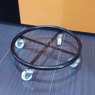 Berkualiti tinggi tugas berat 4 Roda besi Gas tangki Roller/logam Gas berdiri/Gas tangki Troli/Roda 