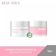 Cream Hanasui Flawless Glow Cream Pemutih Kulit Wajah Glowing Cream Menyamarkan Flek Hitam Membandel