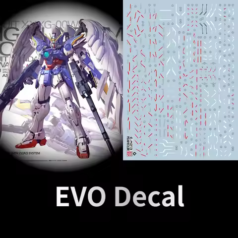 EVO E-M213 Fluorescent Water Slide Decals For MG Wing Zero EW KA 2.0 Transformable Zero System Model