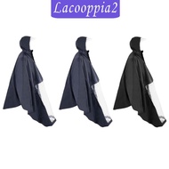 [Lacooppia2] Wheelchair Raincoat Waterproof Poncho with Hood Protection Cape Lightweight for Elderly