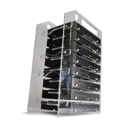 Hard Disk Rack Mechanical Hard Disk Cage Expansion Bracket External 3.5 Desktop Transparent Acrylic 