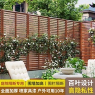 Garden Fence Outdoor Louver Antiseptic Wood Fence Terrace Partition Screens Courtyard Fence Decorati