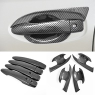 For NISSAN NAVARA 2016-2025 carbon fiber pattern car door handle bowl cover，NAVARA NP300 D23 door ha
