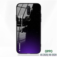 Softcase Glass Kaca Oppo A5 2020 A9 2020- J50- Casing Hp Oppo A3S -Pelindung hp-Case Handphone