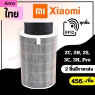 3ชั้น สีเทา (มีRFIDทุกชิ้น) แผ่นกรองอากาศ Xiaomi ไส้กรอง Purifier Filter แผ่นกรองxiaomi รุ่น 2S 2C 2H Pro 3C 3H Mi Air Purifier Filter