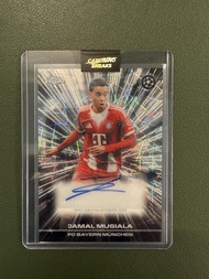 足球 穆斯亞拿 Jamal Musiala 拜仁慕尼黑 簽名 2025-26 Topps Chrome UCC Bayern Munchen Munich Black Lazer Auto 歐聯 Ch