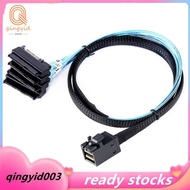 SAS 29 Pin SFF8482 to Mini SAS HD 12G SFF8643 4 Port High-Speed Cable Connector with 15 Pin SATA Pow