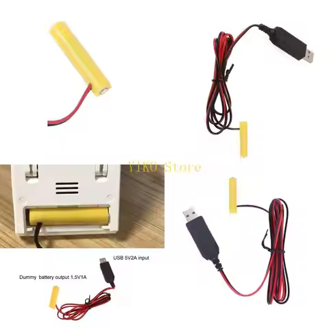 K32C AAA Battery Eliminators USB Power Supply Cable Replace 1x 1.5V AAA Battery