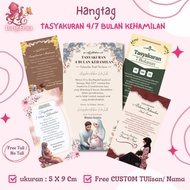 7-MONTH PREGNANCY TRIBUTE HANGTAG 4-MONTH PREGNANCY TRIBUTE STICKER/ 4-MONTH PREGNANCY THANKSGIVING 