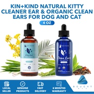 Kin+Kind Natural Kitty Cleaner Ear & Organic Clean Ears for Dogs and Cats 4oz Alcohol-Free