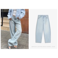 BERSHKA LOW Waist Balloon JEANS LOW-RISE BAGGY BARREL (A2004) baggy jeans jeans for women