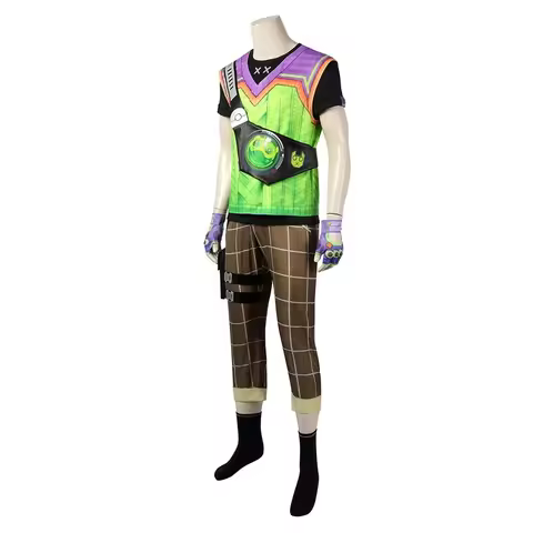 YUT Gekko Cosplay Anime Costume VALORANT Role Play T-shirt Pants Belt Outfits Men Casual Outfits Hal