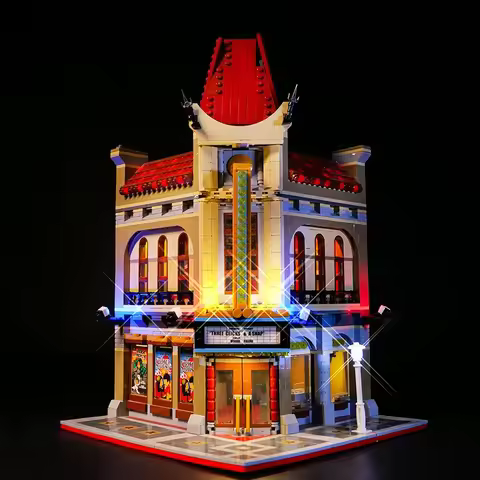 LED Lighting Set Suitable for LEGO Palace Cinema 10232 Building Blocks DIY Lamp Toys(Not Include Mod