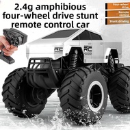 Tesla 2.4G amphibious remote control car, children's toy four-wheel drive stunt car, remote control 