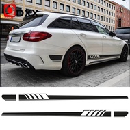 Edition 1 Style Side Stripe Skirt Sill Sticker for Mercedes Benz S205 C Class W205 Estate C180 C200 