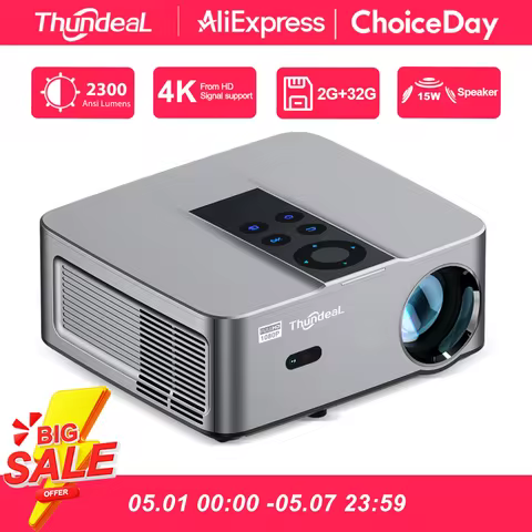 ThundeaL TD98 Mini Full HD 1080P Portable Projector Android 2K 4K WiFi 2G 32G TD98W Mini Smart Video