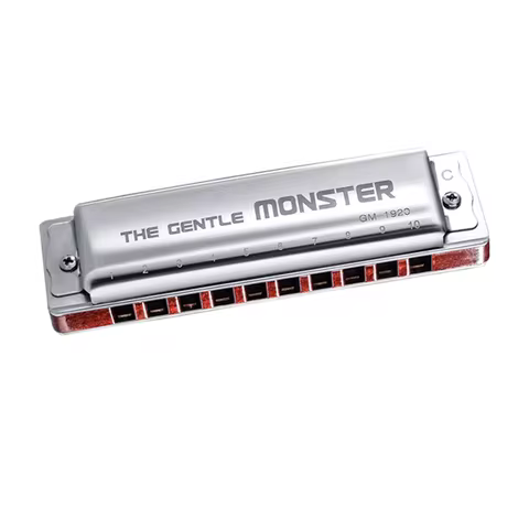 JDR Blues Harmonica The Gentle Monster GM-1920 Harp Stainless Steel Cover Wood Comb Armonica Profess