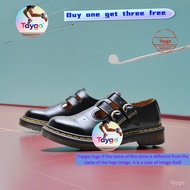 Dr.Martens Core Polley First Layer Cowhide Leisure Leather Shoes Black Double buckle Mary jane shoes