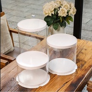 5pcs | (6/8/10 inch) ROUND Transparent birthday cake box square clear cake box acetate cake Boxes