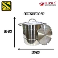 Panci Supra Stockpot & Steamer / Dandang / Kukusan 8/12/16/20 Qt Stainless Steel