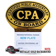 CPA CERTIFIED PUBLIC ACCOUNTANT METALLIC GOLD BACKGROUND