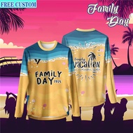 [Free Custom Jersey]  NEW DESIGN Family Vacation Jersey Unisex Baju Lelaki Sublimation Breathable Fa