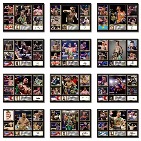 Canvas Prints Boxing Wall Art David Benavidez Deontay Wilder Errol Spence Anthony Boxer Signed Limit
