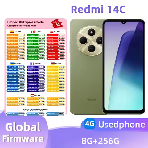 Redmi 14C 4g Android Smartphone 6.88-inches Screen CPU MediaTek Helio G81-Ultra ROM 256GB 50MP Camer