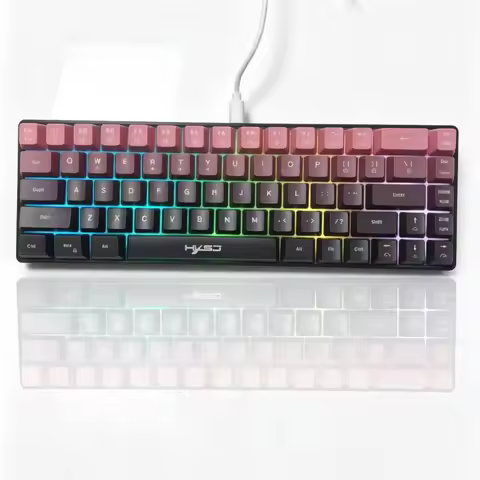 Gamer Keyboard 68 RGB backlit ergonomic wired key board 65% pc computer office Portable usb laptop K
