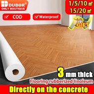 ♞,♘,♙【COD】Vinyl tile floor rubberized linoleum flooring floor mat linoleum rubberized makapal thick