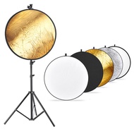 60CM 5 in 1 Studio Collapsible Light Disc Multicolor Reflector Panel Round-shaped