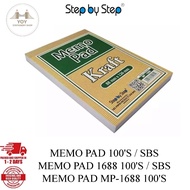 MEMO PAD 100'S / SBS MEMO PAD 1688 100'S / SBS MEMO PAD MP-1688 100'S