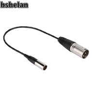 HSHELAN Audio Camera Mic Cord, 30cm/11.81in Stable Mini XLR 3Pin Male to XLR Male, Flexible Plug and