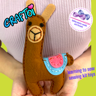 KIM NHỰA Bộ Thủ Công Trẻ Tự Làm Thú Bông 5+ LAMA NACHOS Craftoi DIY Felt Sewing toy prepunched holes