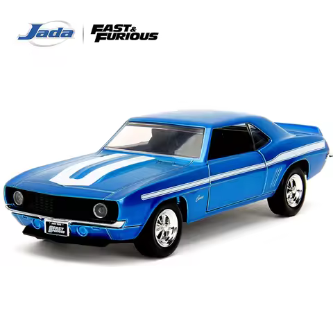 JADA Toys Diecast Car 1:32 FF 1969 Chevrolet Camaro-Free Rolling Candy 3005C Blue Window Box With J