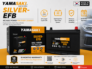 Yamasaki Silver-EFB Battery 12V 75Ah S95 130D26L  720A Engineered for Start-Stop Vehicle. 18 Months 