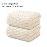 2 Pcs Extra Large Bath Towels - Soft Microfiber 90*180cm Oversize Quick-Dry & Absorbent Perfect for
