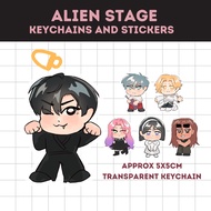 Alien Stage [ALNST] Keychain, and Sticker