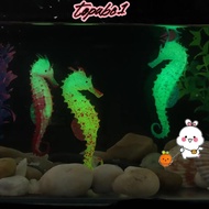 TOPABC1 Artificial Luminous Seahorse, Silicone Fish Glowing Sea Horse, Float Landscape Aquarium Decor