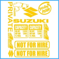 ♀ ✨ ✈ Suzuki Multicab Sticker Set Capacity Decals Pack 001