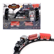 Classical Simulation Moving New Steam Train with Track Play Set 17/PCS