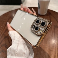 Plating Flash Diamond Silicone Phone Case for IPhone 16 Pro Max A3293 A3296 A3287 iPhone 16 Plus A32