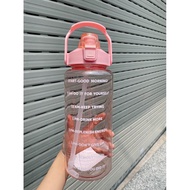 [GIVE STICKER] 2 liter WATER BOTTLE with sturdy handle Water Bottle 2L Botol Air 2 Liter