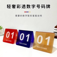 QR Code Premium Acrylic V Shaped Standee Stand Number Stand Acrylic Double Sided Table Number Plate 
