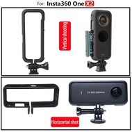 Horizontal and Vertical Frame Housing Mounting Bracket, Tripod Bracket, Suitable for Insta 360 ONE X2 1/4 Threaded Ports P