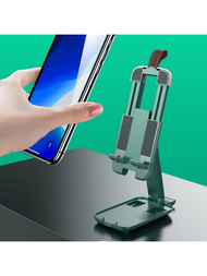 可折疊行動電話支架桌上懶人床邊支架，具多角度高度可調的可攜式手機架