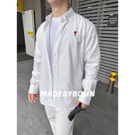 FW25 Early Autumn Ami Love Embroidered Long Sleeve Shirt - Unisex