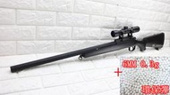 武SHOW BELL VSR 10 狙擊槍 手拉 空氣槍 狙擊鏡 黑 + 0.3g 環保彈 (倍鏡瞄準鏡MARUI